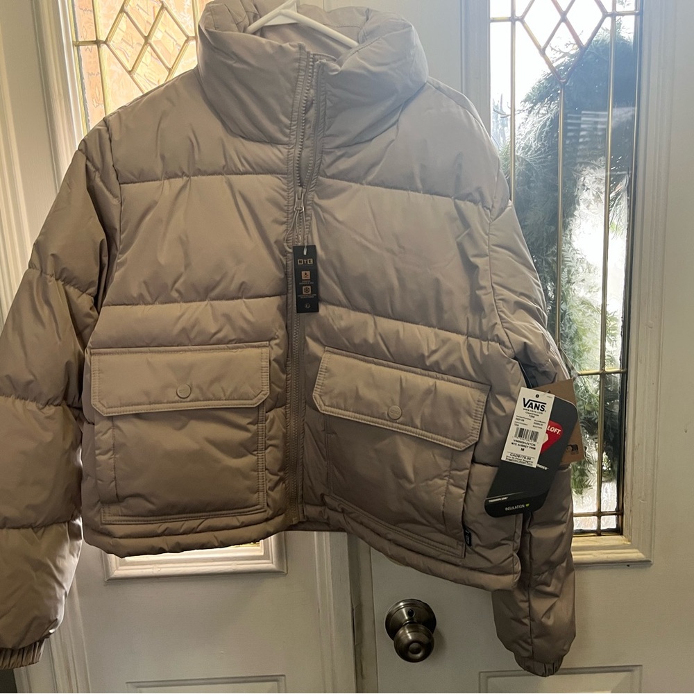 Vans Women's Puffer Jacket - Beige